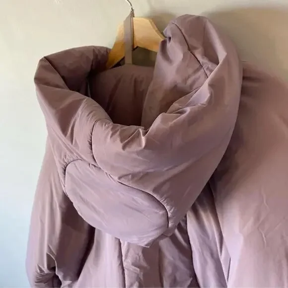 Lululemon hooded insulated wrap size 14 Heathered light orbit Primaloft 2023 - Picture 9 of 15